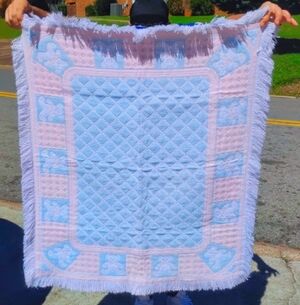 Vintage Riegel Teddy Bear Baby Blanket